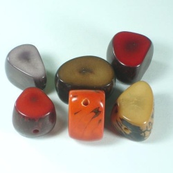 Tagua Perle Triangle Epais 18mm