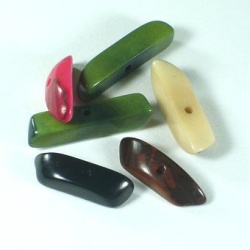 Tagua Perle Aiguillette Perçage centre